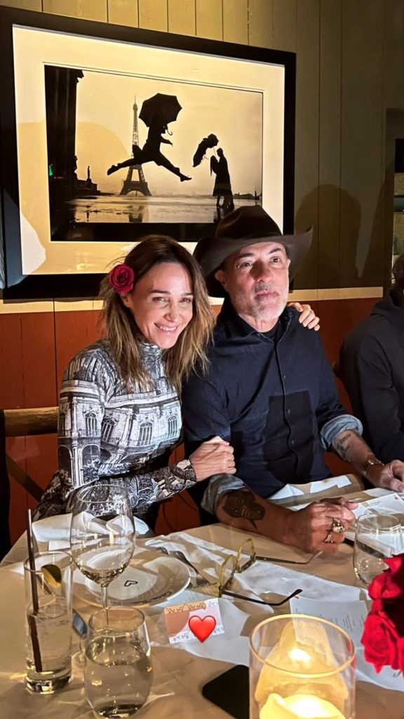 Verónica Lozano junto a su marido Jorge Rodriguez en su cena de aniversario