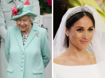 Reina Isabel II y Meghan Markle