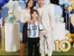 Antonela Roccuzzo en el cumpleaños de su hijo con Lio Messi. foto: Instagram.