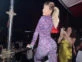 Wanda Nara lució un catsuit floreado en el show de David Guetta