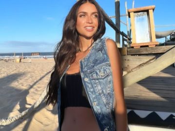 Zaira Nara apostó por una prenda de jean en Punta del Este