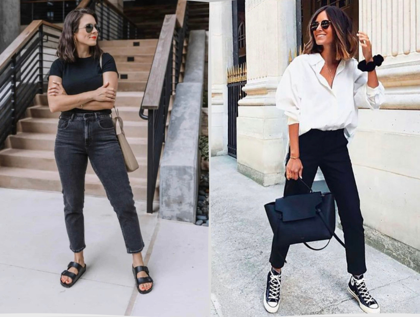 Cómo llevar jeans blancos con botas negras en Otoño-Invierno 2023