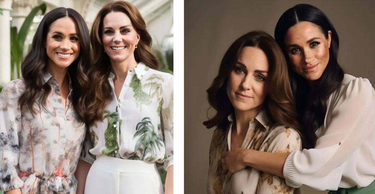 AI Creates Stunning Photos of Meghan Markle and Kate Middleton Together