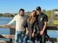 Pampita posó con sus hermanos y lució un poncho súper chic