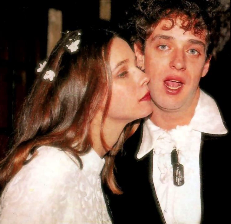 Cecilia Amenábar y Gustavo Cerati en su casamiento