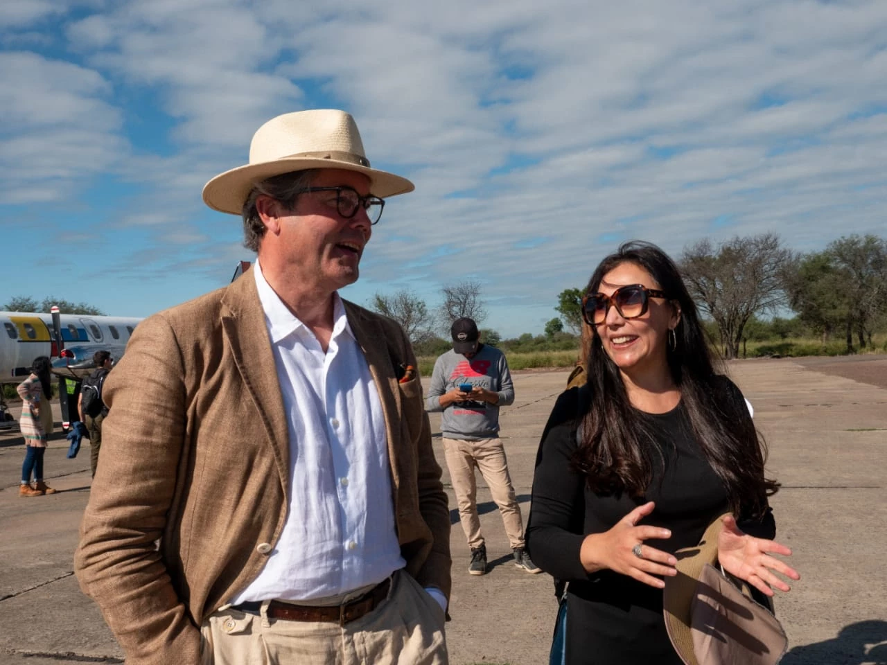 En el Monte Chaqueño con el anterior Embajador de Alemania, Ulrich Sante, en la apertura de la iniciativa Impacto Verde.