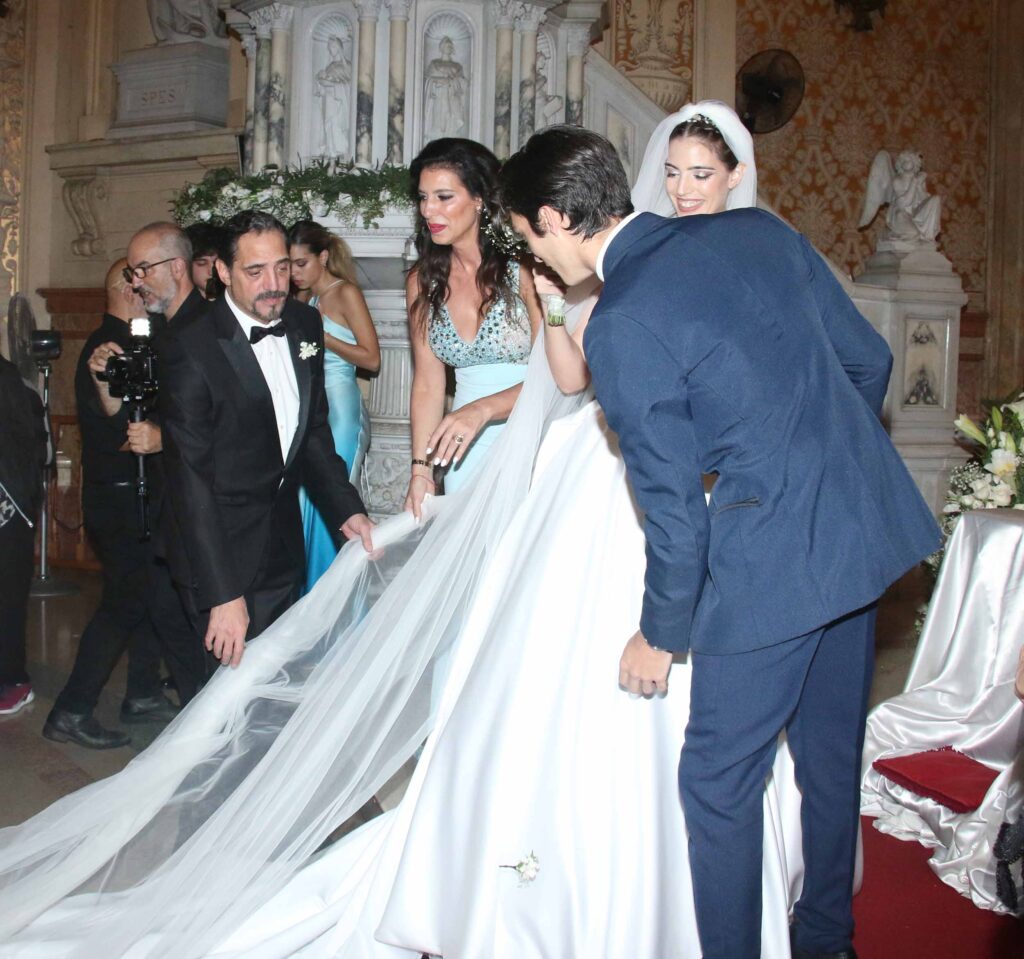 Las fotos del casamiento por iglesia de Macarena Fort y Tiago Demársico. Foto Movilpress