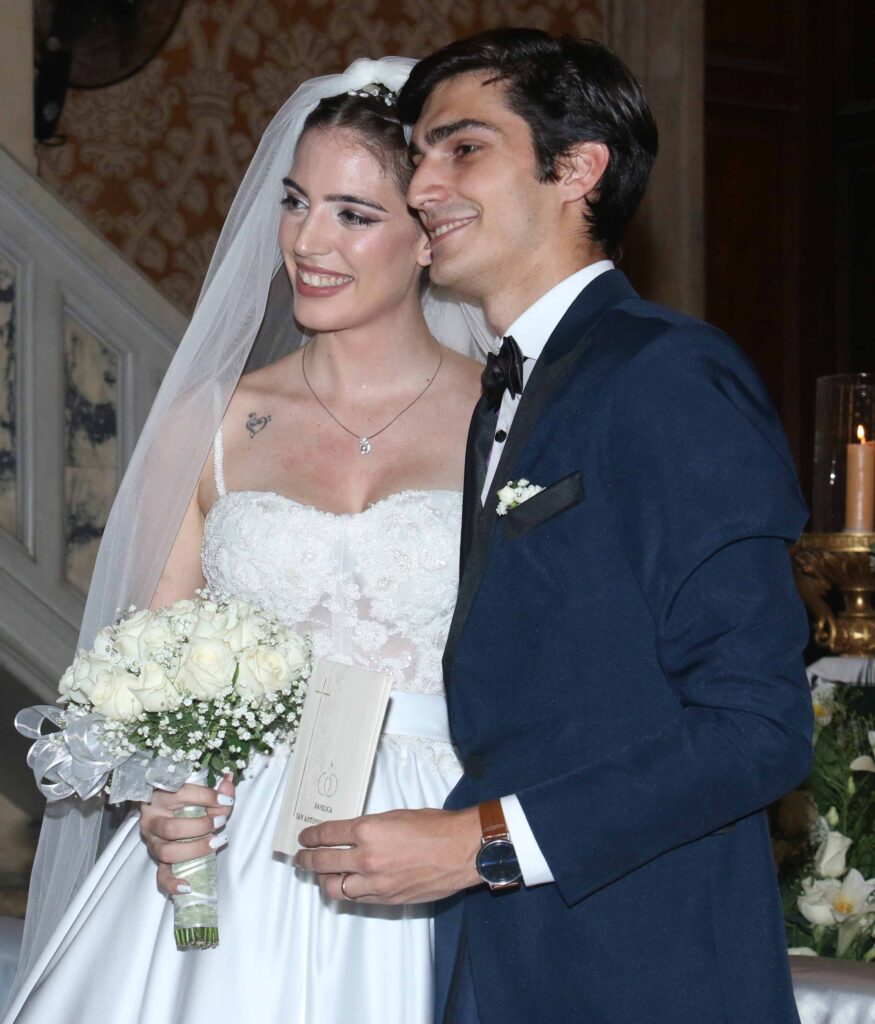 Las fotos del casamiento por iglesia de Macarena Fort y Tiago Demársico. Foto Movilpress