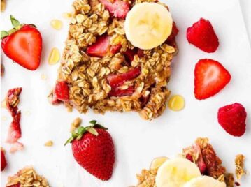 Barritas de avena, banana y frutillas: una receta saludable e ideal para la merienda