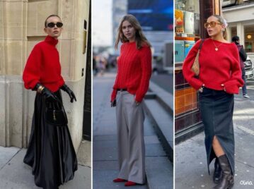 Guía de estilo: los suéteres rojos marcan tendencia en el street style