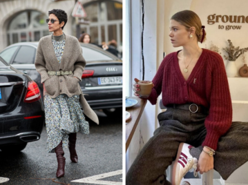 7 looks de finde con cardigan, el suéter más chic del invierno