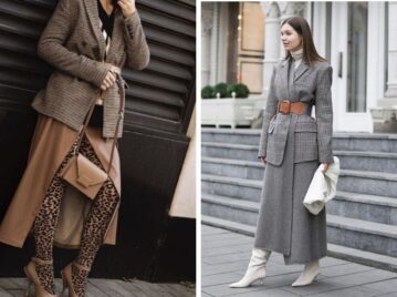 looks de invierno estampa con cuadrillé