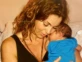 Karina Mazzocco con su hijo Malek recién nacido.