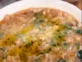 Sopa toscana de vegetales, porotos y parmesano