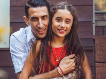 Ángel Di María y su hija Mía