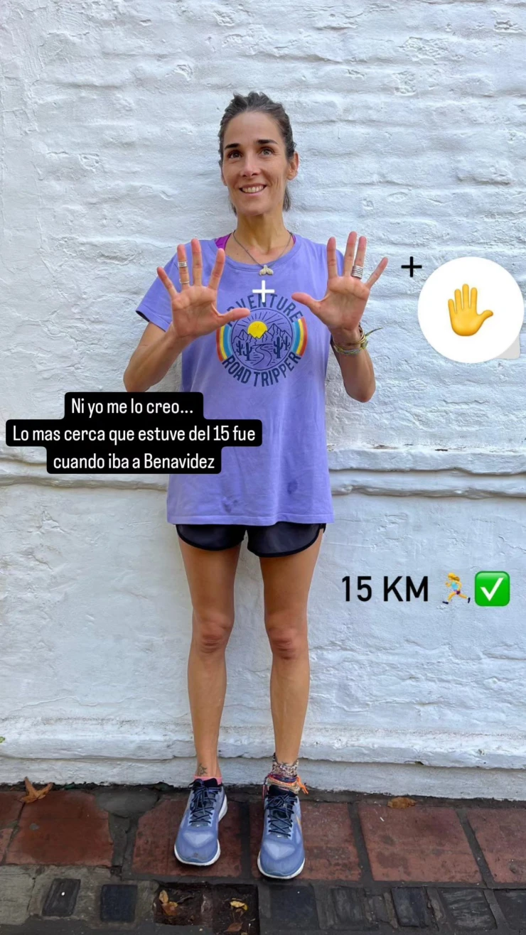 A pura adrenalina: Juana Viale se animó a correr 15 km