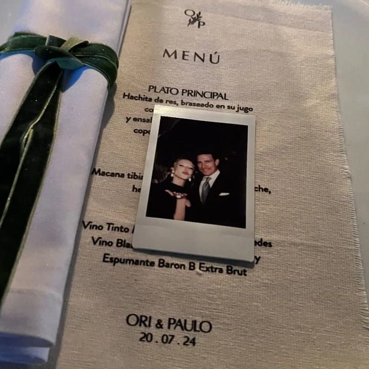 Los souvenires de la boda de Oriana y Dybala