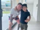 Lionel Messi con Bruno, el hijo menor de Mascherano