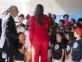 La princesa Leonor deslumbró con un look rojo total. Foto: Fotonoticias. 