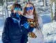 Isabella y Paul Goycochea, los hijos de Flor de la V practicaron ski en Chapelco