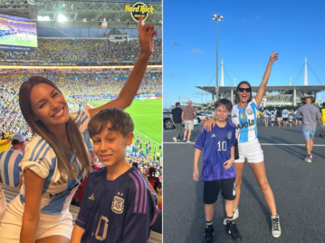 Así vivió Pampita la final de la Copa América junto a su hijo Beltrán