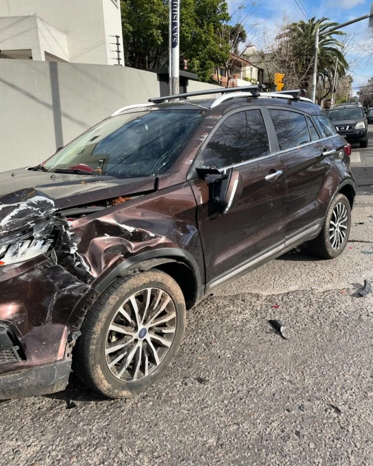 Patricia Sosa mostró cómo quedó su auto chocado.