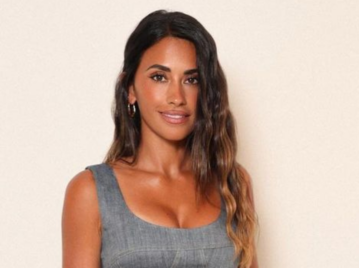 Antonela Roccuzzo llevó un look sastrero de noche y marcó tendencia