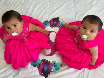 Cumplemes de Laia y Aimé, hijas de Daniela Celis