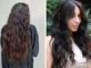 pelo grueso con ondas antes y después de que tenga forma