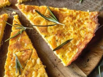 Halloumi potato scarpaccia: la receta de tarta de queso y papa