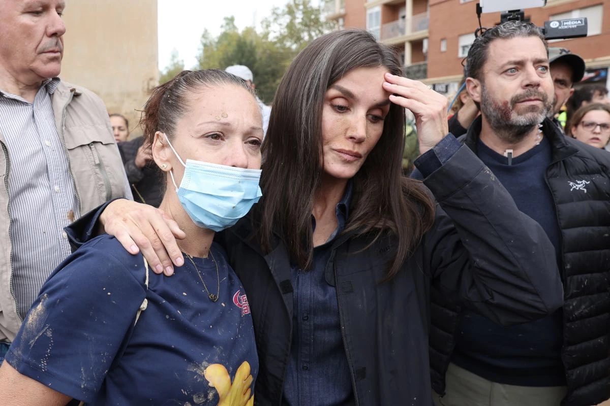 Letizia en la zona del desastre de la DANA