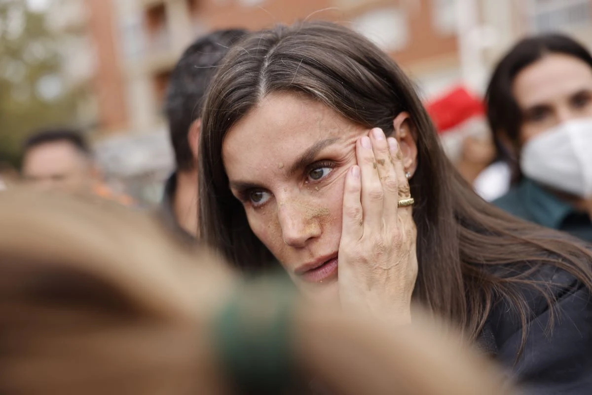 Letizia en la zona del desastre de la DANA