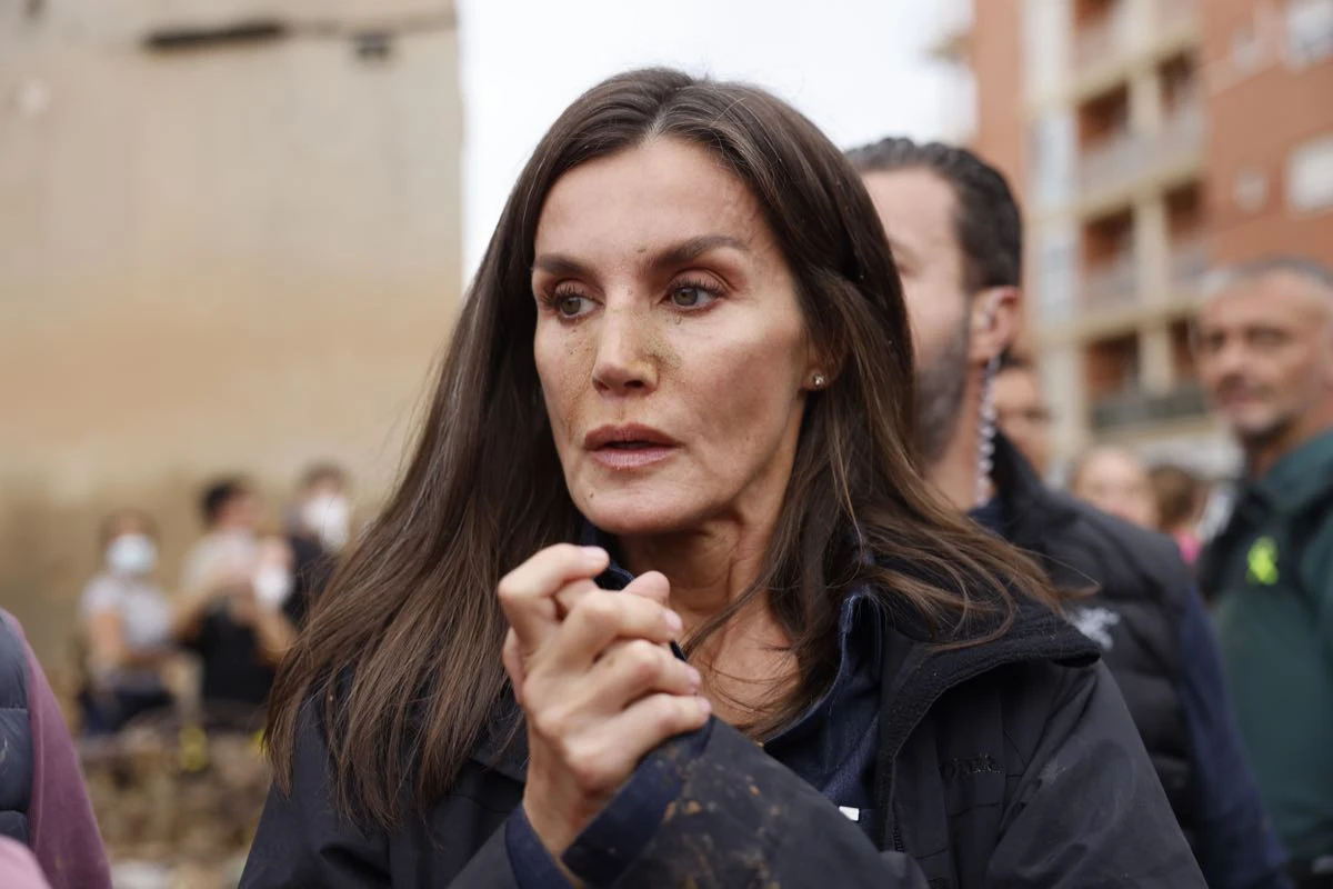 Letizia en la zona del desastre de la DANA