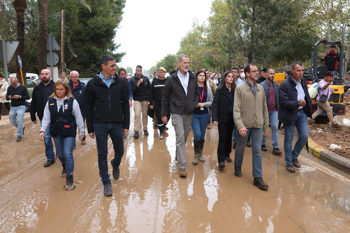 Letizia en la zona del desastre de la DANA