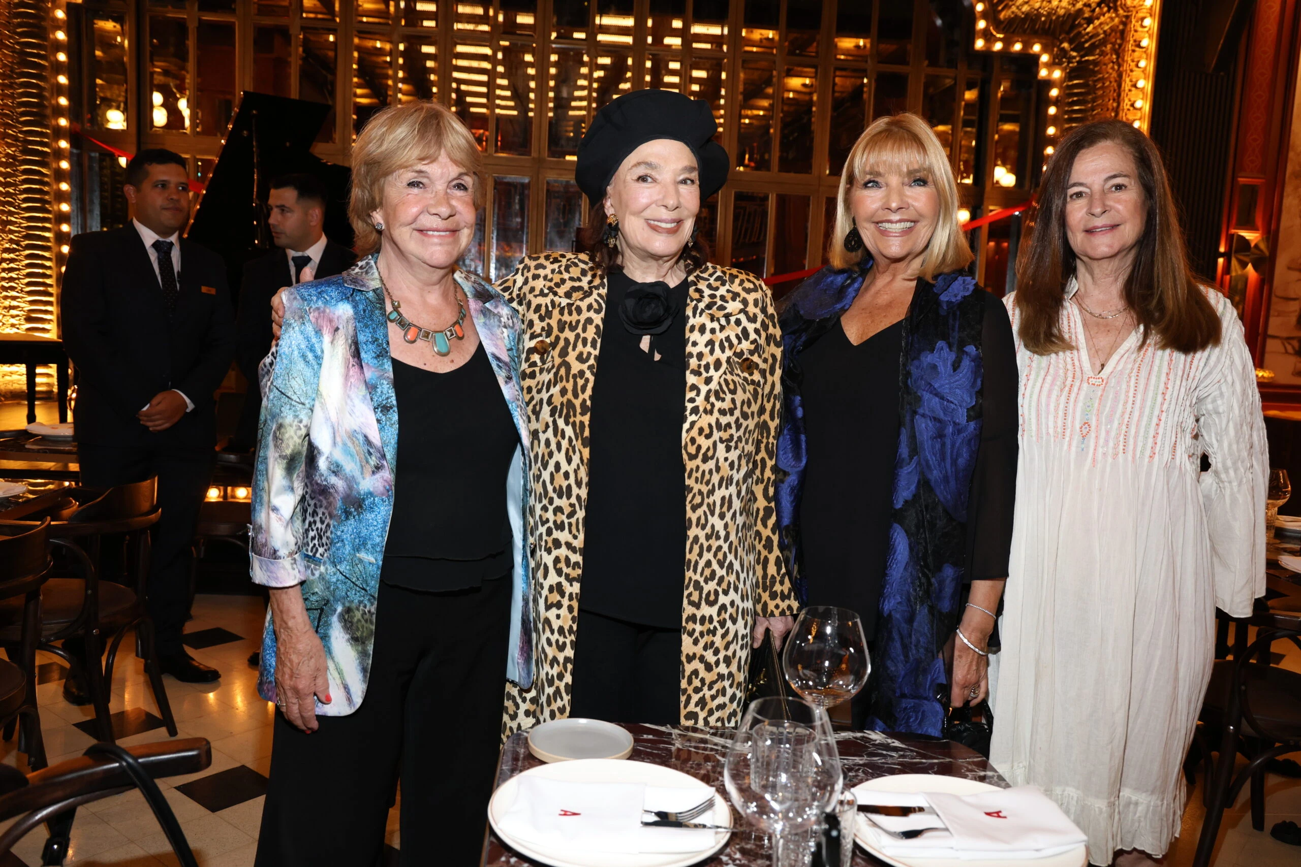 Virginia Lago, Graciela Borges, Adriana Costantini y en la apertura de Albur Restaurant Concert