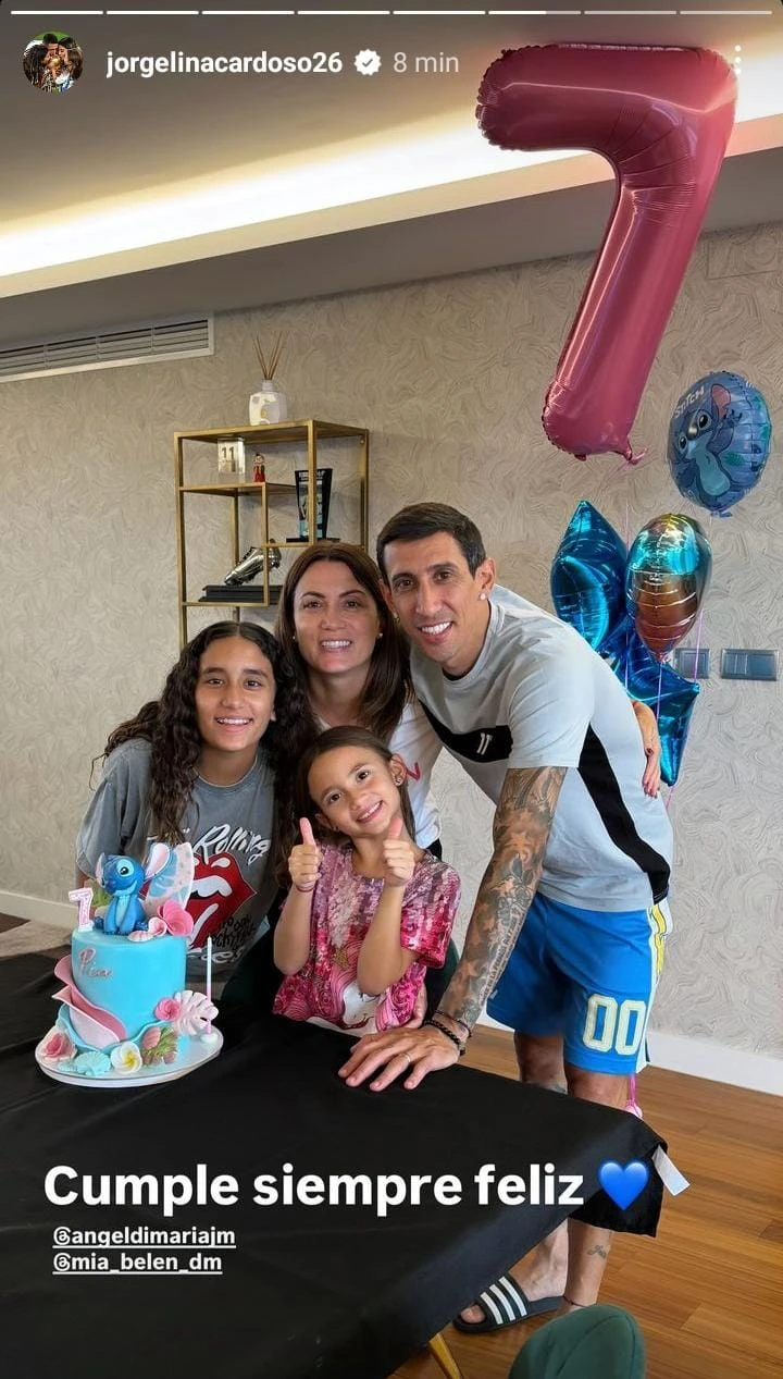 Cumple de Pía, hija de Ángel Di María