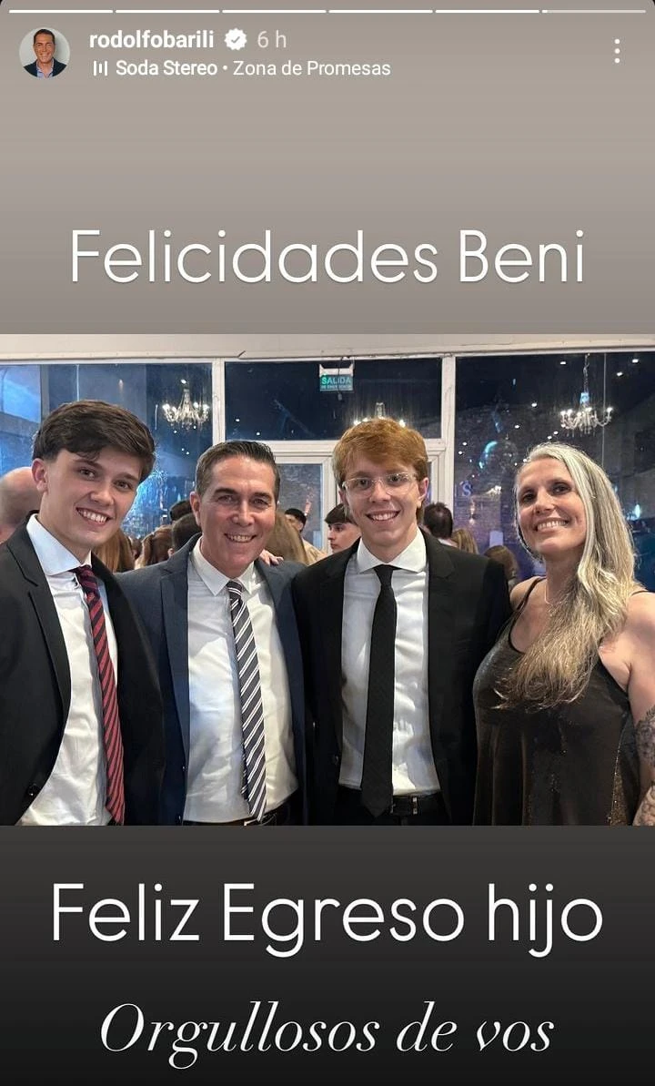 Benicio, hijo de Rodolfo Barili