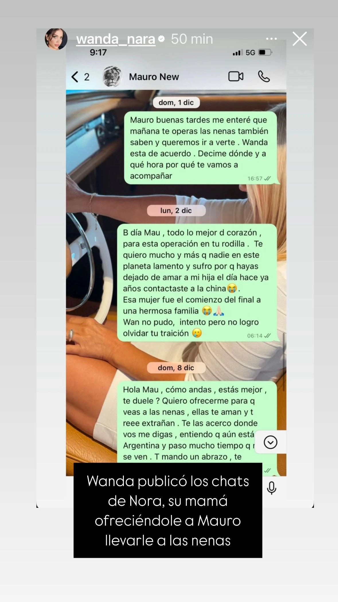 Nora Colossimo le tiro la responsabilidad de la enfermedad de Wanda Nara a Mauro Icardi