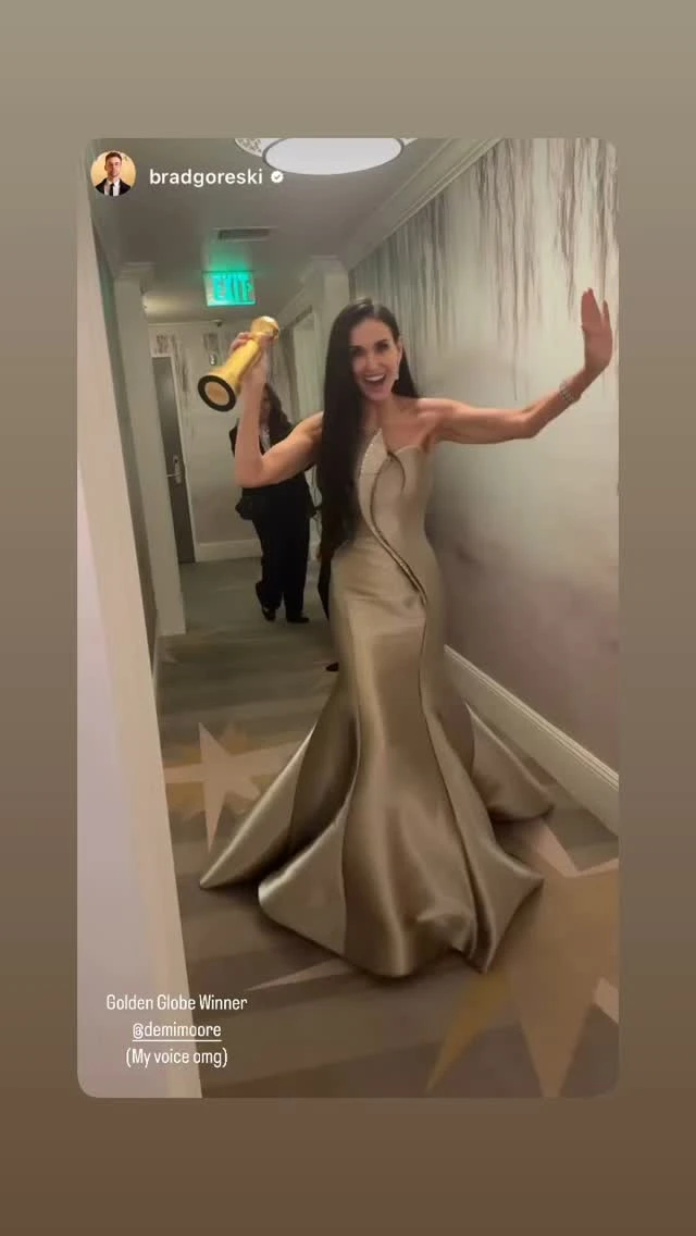 La emotiva reacción de Rumer, Scout y Tallulah Willis cuando Demi Moore ganó el Golden Globe