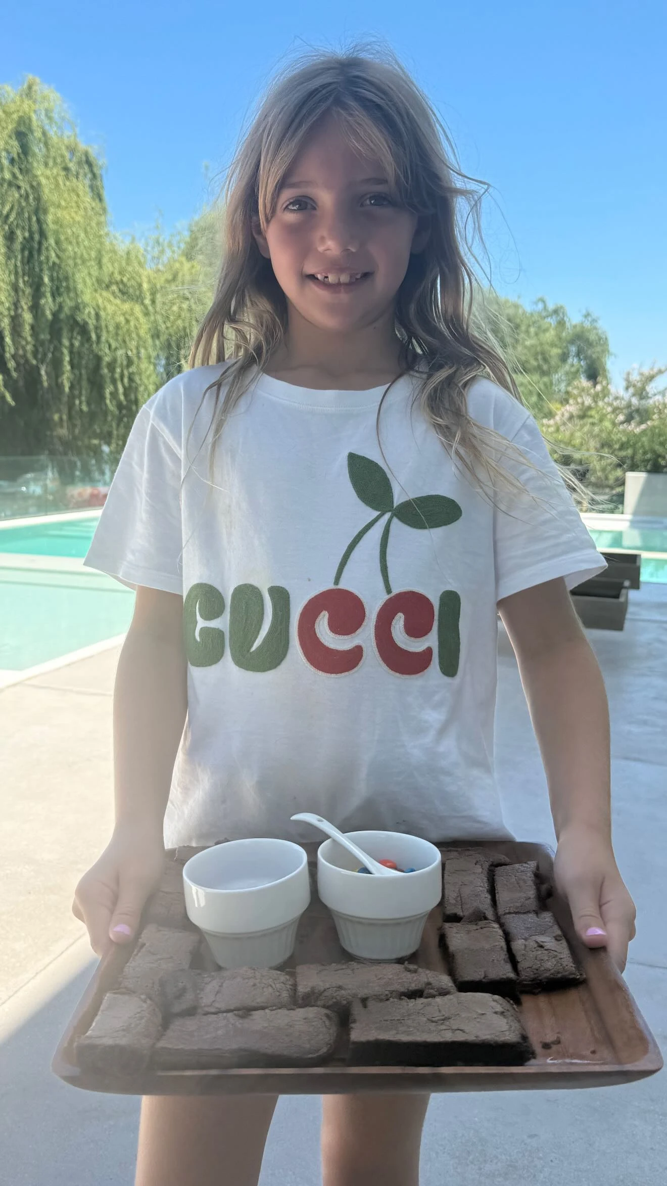 La empresaria preparó una rica merienda para los chicos. Fotos: IG.